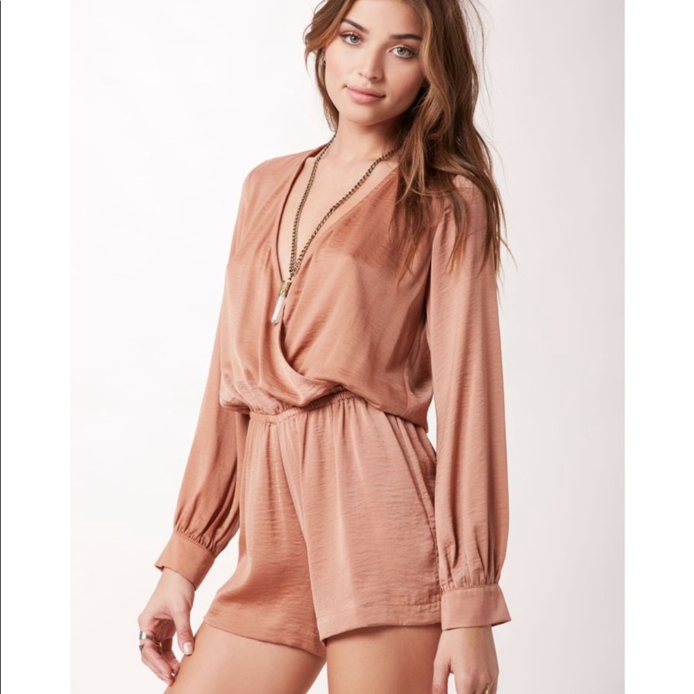 Planet Blue Blu Moon: Satin Romper